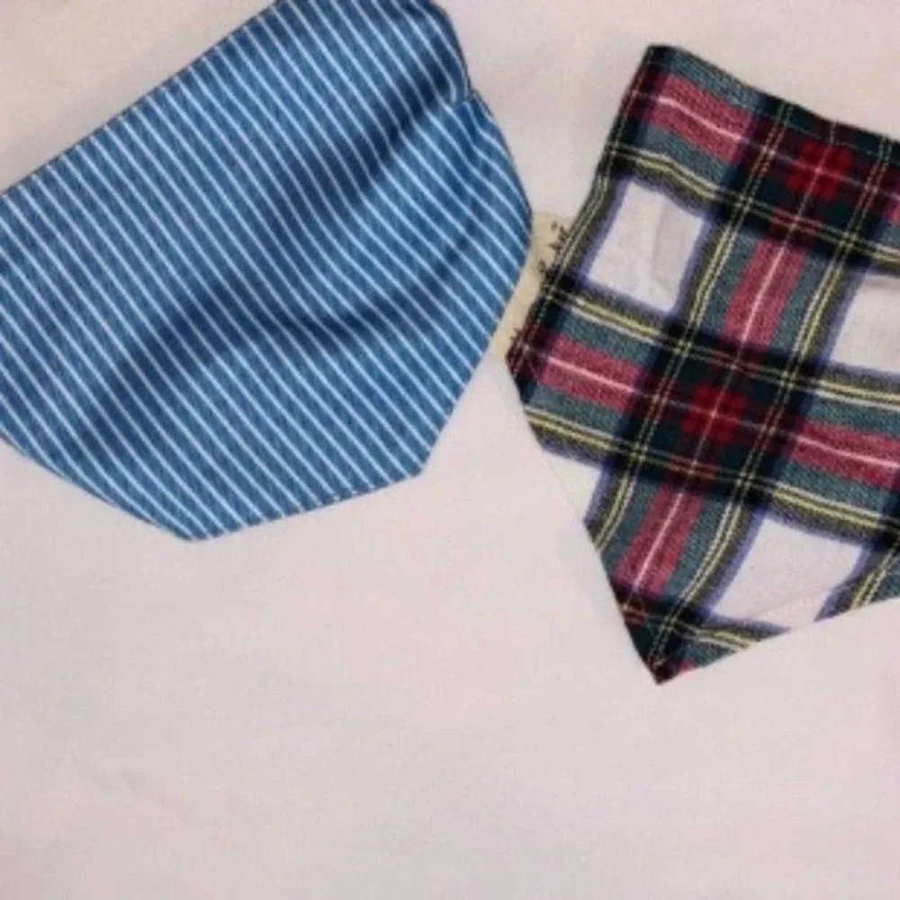 Set of 2 puppy scarves, hook and loop neck